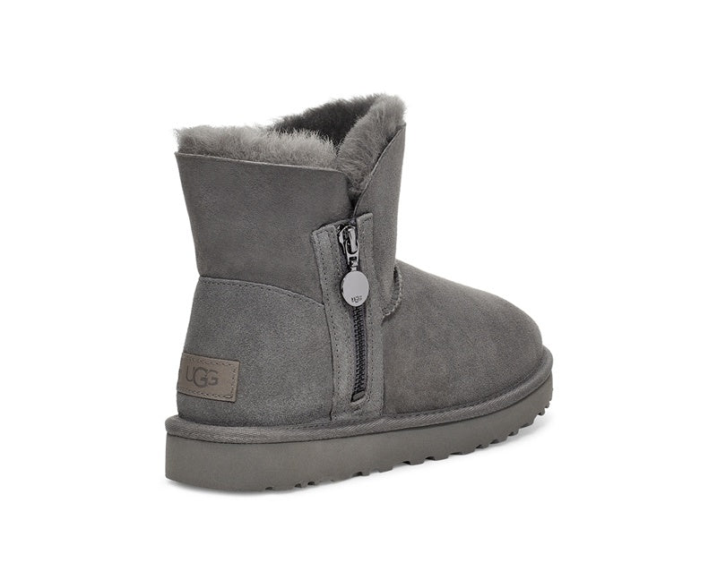 Grey Side Zip Ankle Boots — New Arrival | In Stock