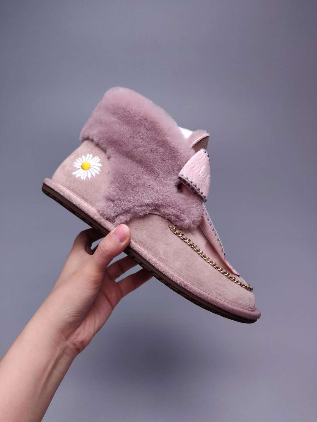 Daisy Chain Ribbon Snow Boot — Dusty Pink | New Arrival | In Stock