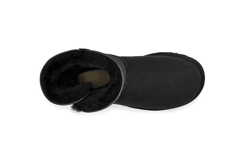 Black Side Zip Mid-Calf Boots — New Arrival | In Stock