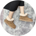 Chestnut Fluffy Cuff Lace-Up Ankle Boots — New Arrival | In Stock