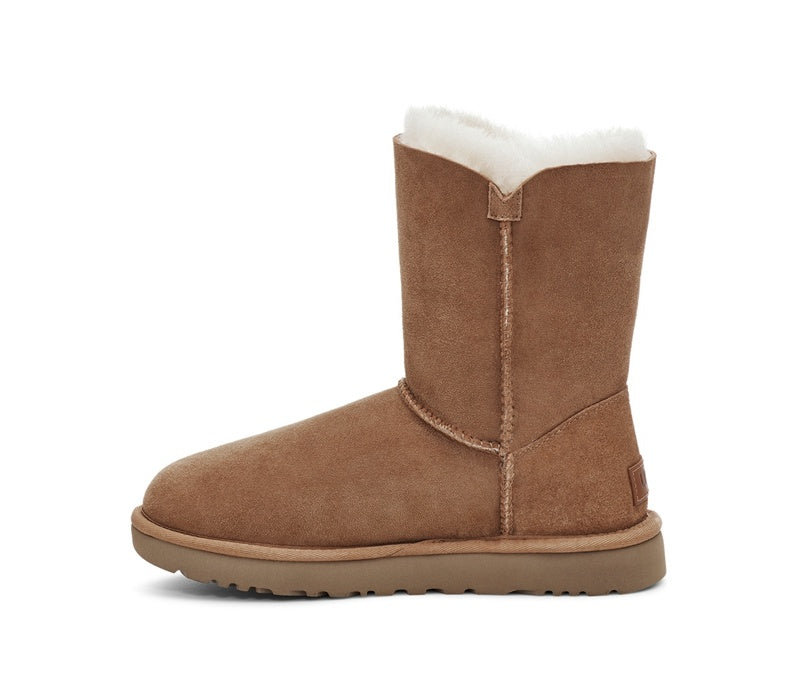 Chestnut Side Zip Mid-Calf Boots — New Arrival | In Stock