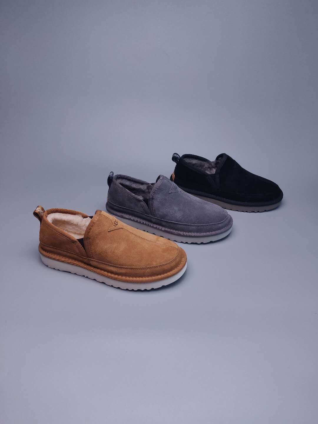 Grey Men’s Slip-On Low-Top Sneakers — New Arrival | In Stock