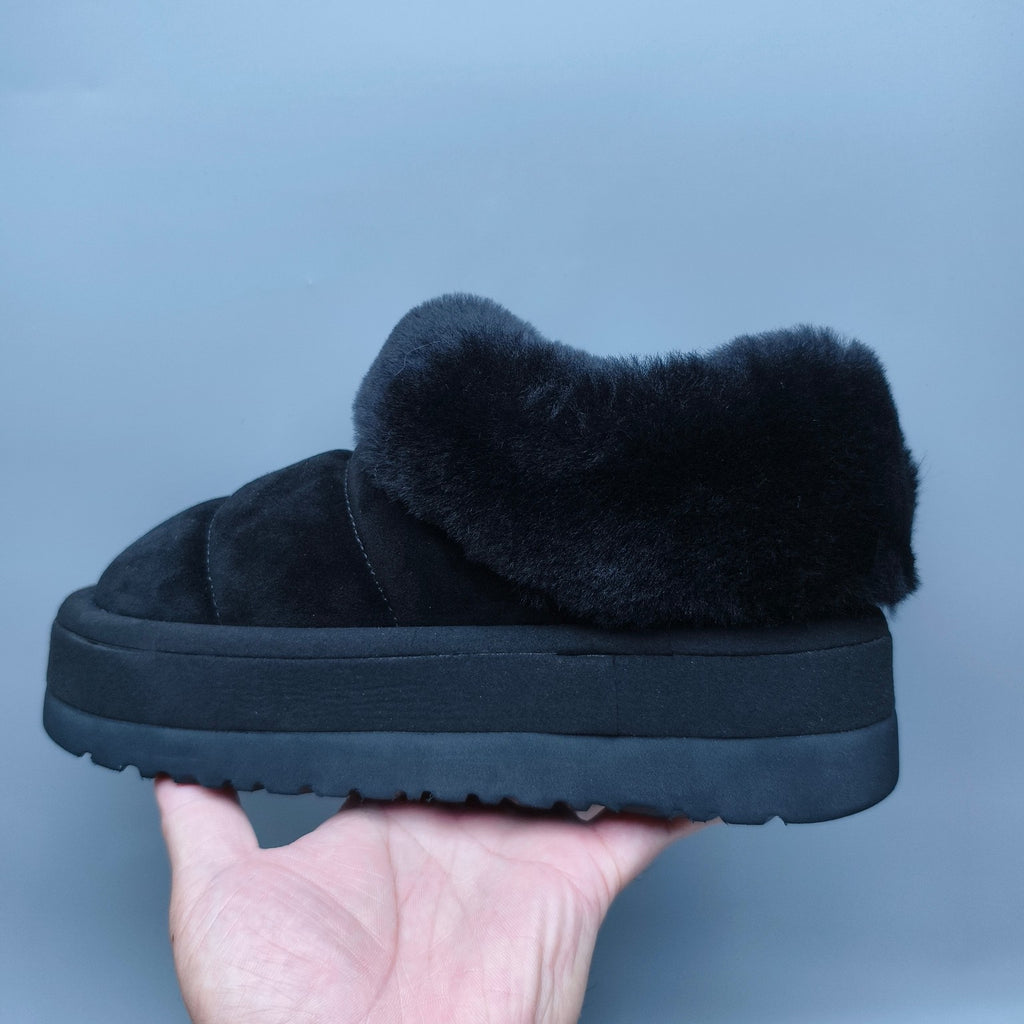 Black Platform Slip-On Casual Shoes — New Arrival | In Stock