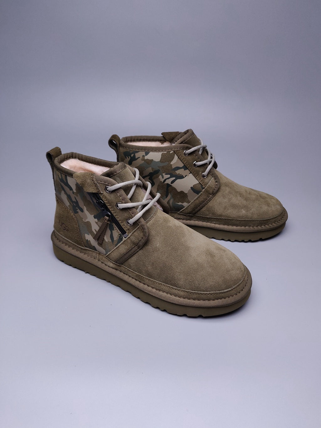 Army Green Camo Color-Block Men’s Sneakers — New Arrival | In Stock