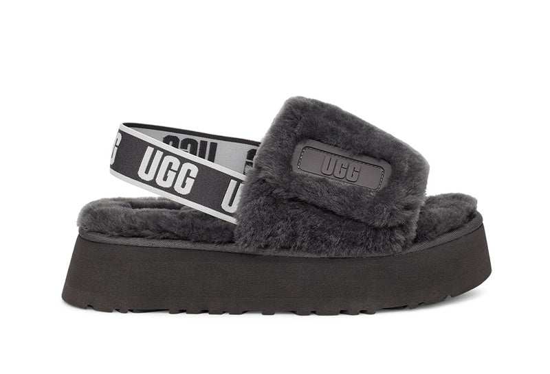 Grey Disco Fluffy Sandals — New Arrival | In Stock