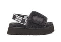 Grey Disco Fluffy Sandals — New Arrival | In Stock
