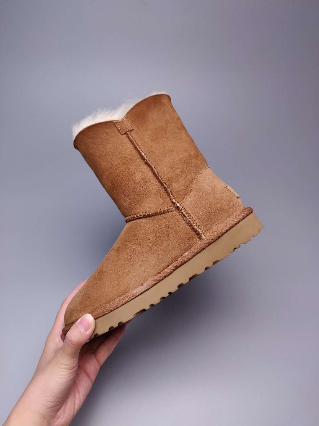Chestnut Side Zip Mid-Calf Boots — New Arrival | In Stock