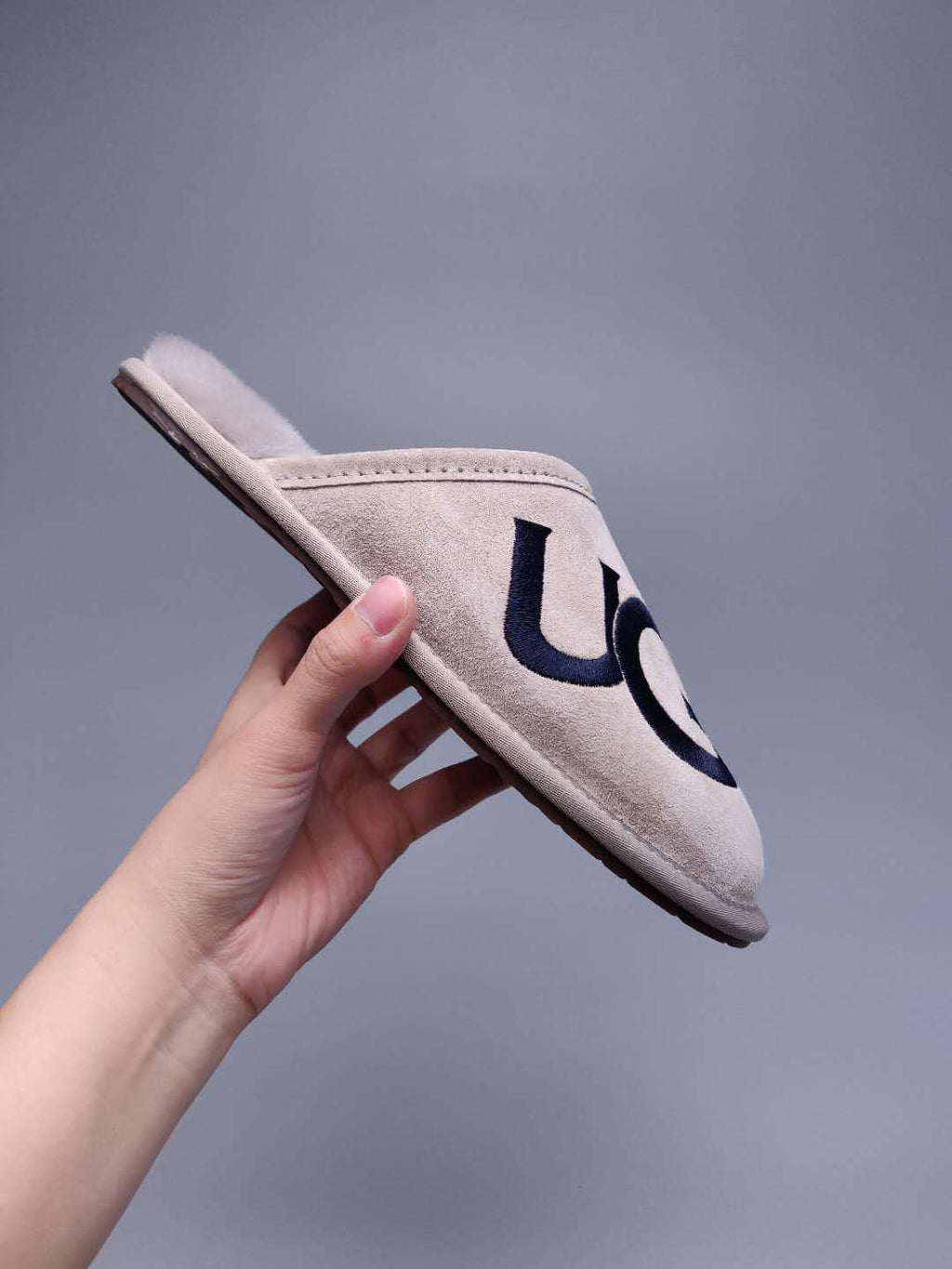 Grey G-Logo Indoor Slippers — New Arrival | In Stock