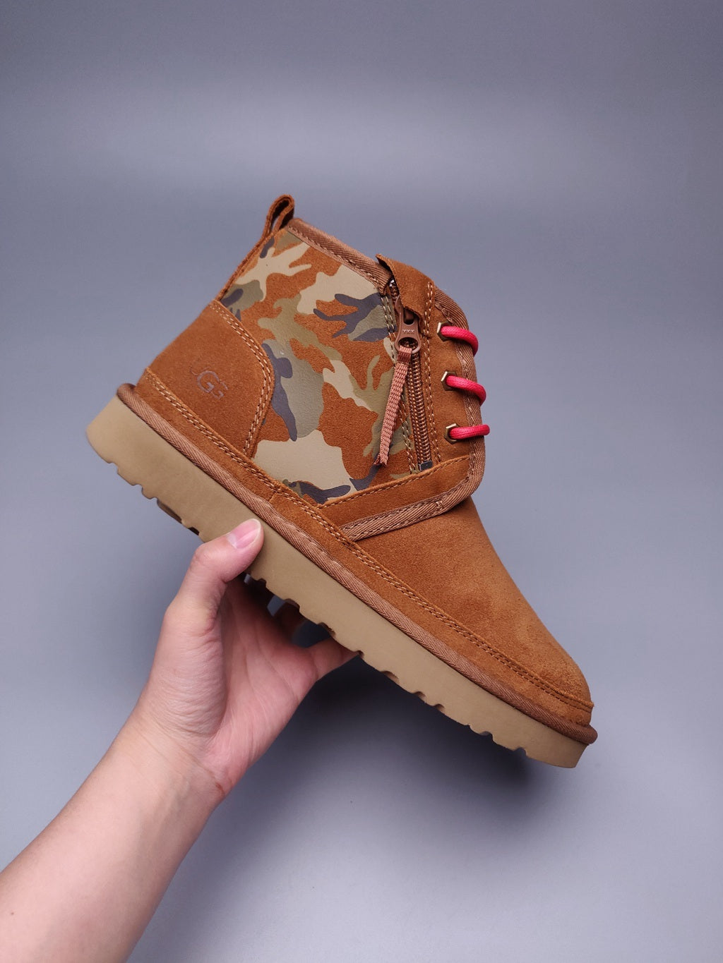Chestnut Camo Color-Block Men’s Sneakers — New Arrival | In Stock