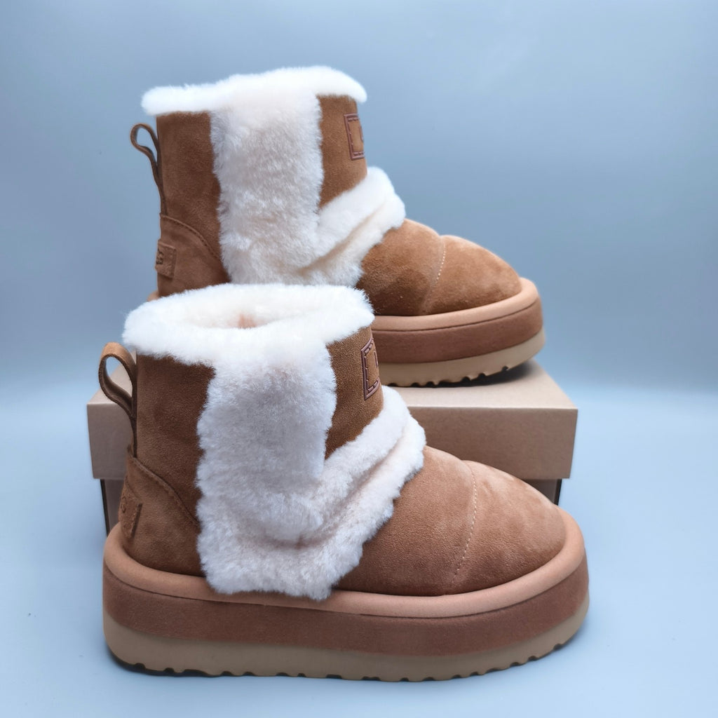 Chestnut Caterpillar Platform Mid-Top Casual Shoes — New Arrival | In Stock