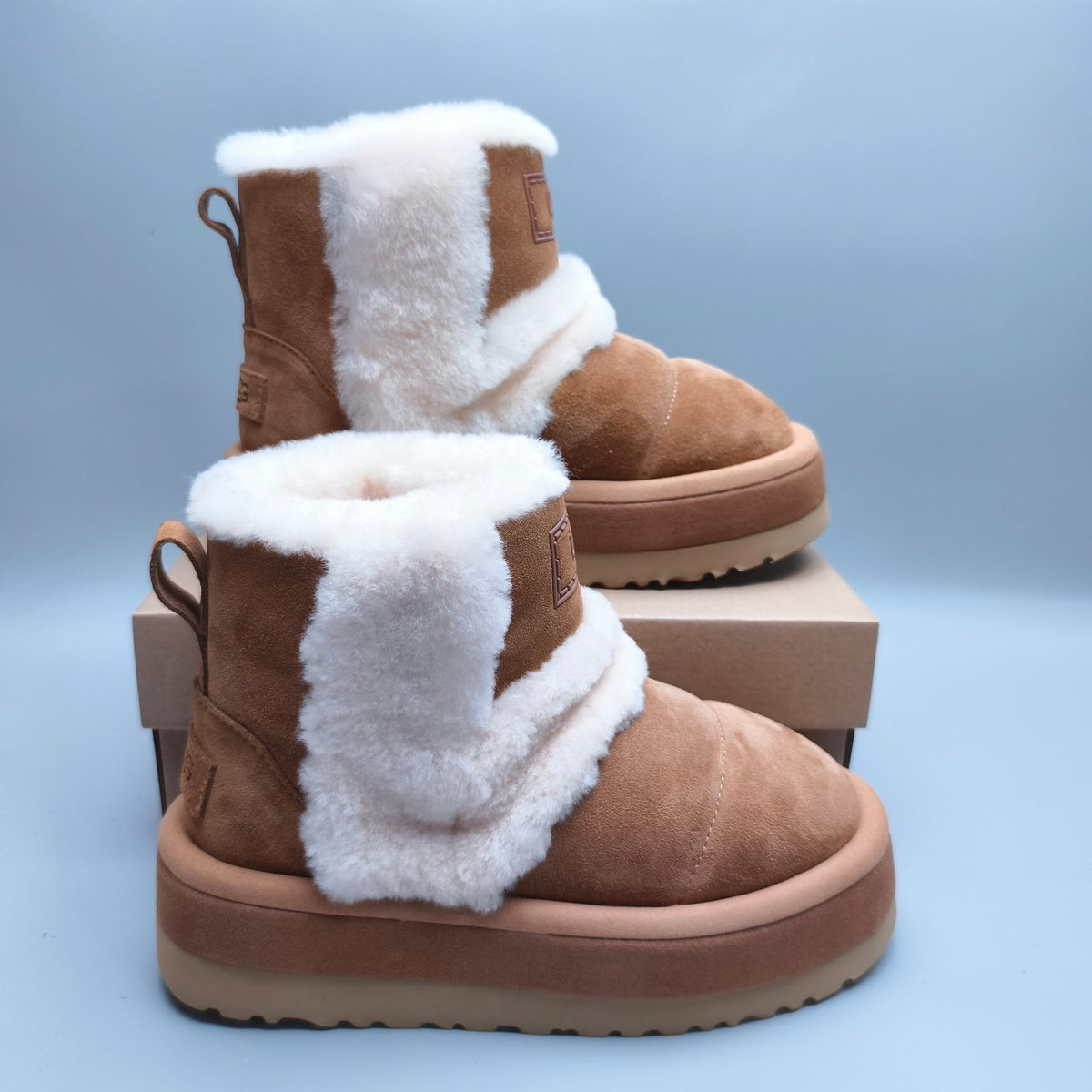 Chestnut Caterpillar Platform Mid-Top Casual Shoes — New Arrival | In Stock
