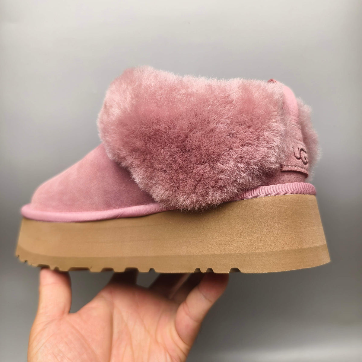 Pink Chunky Sole Suede Slip-On Loafers — New Arrival | In Stock