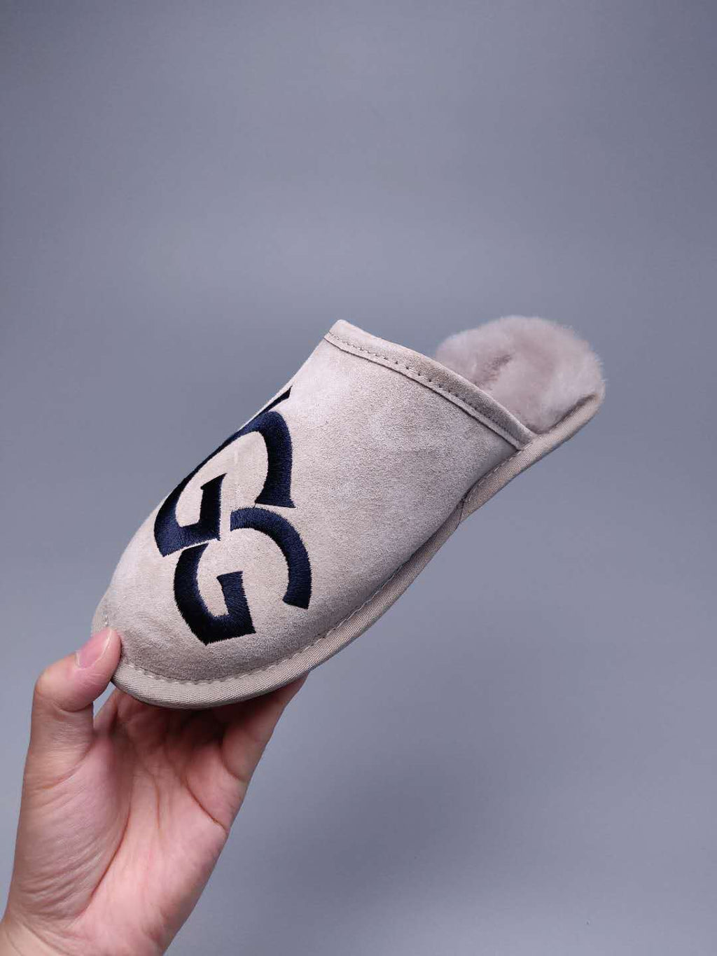 Grey G-Logo Indoor Slippers — New Arrival | In Stock