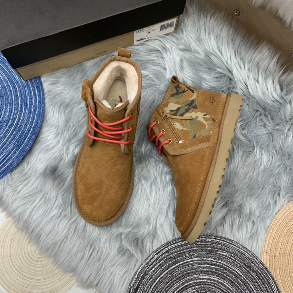 Chestnut Camo Color-Block Men’s Sneakers — New Arrival | In Stock