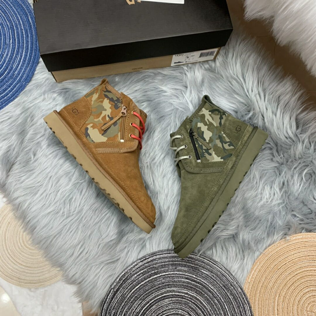 Chestnut Camo Color-Block Men’s Sneakers — New Arrival | In Stock
