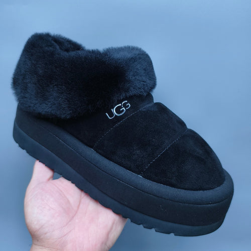 Black Platform Slip-On Casual Shoes — New Arrival | In Stock
