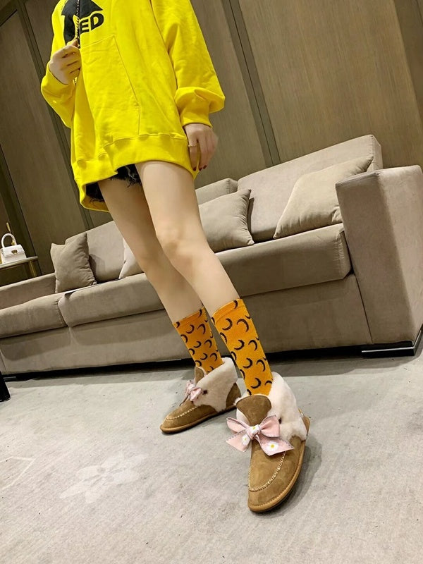 Daisy Chain Ribbon Snow Boot — Chestnut | New Arrival | In Stock