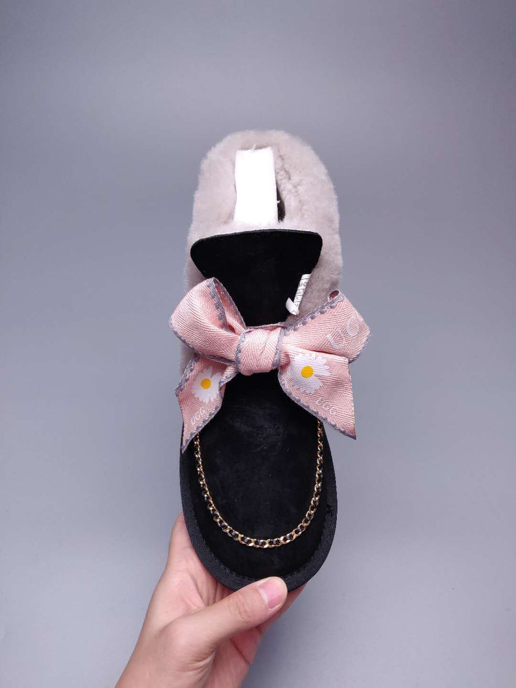 Daisy Chain Ribbon Snow Boot — Black | New Arrival | In Stock