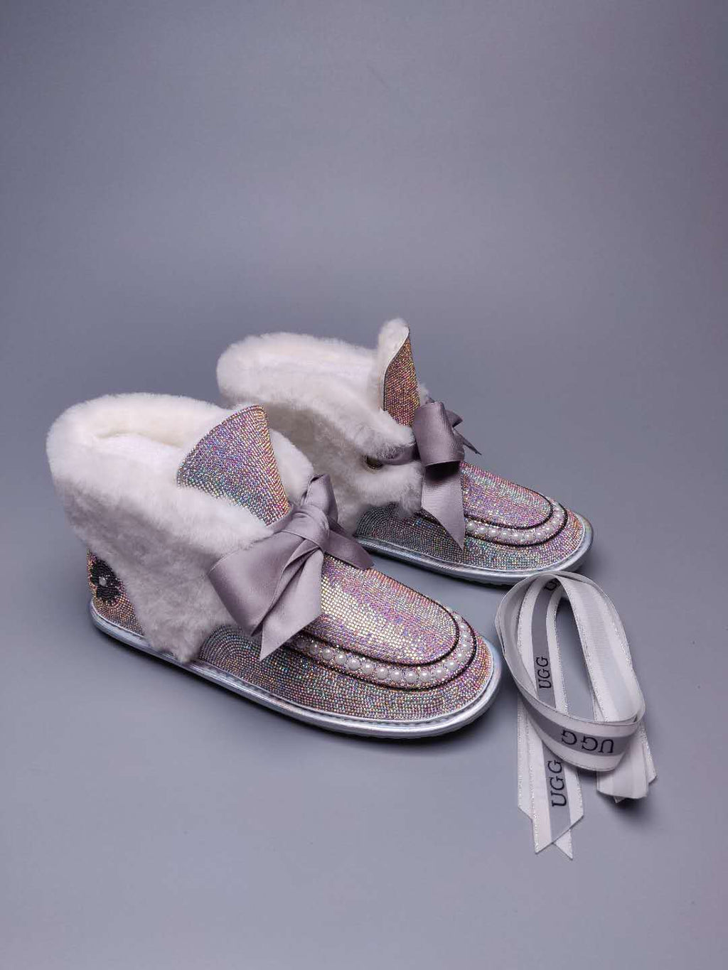 Daisy Crystal Ribbon Snow Boot — Iridescent | New Arrival | In Stock