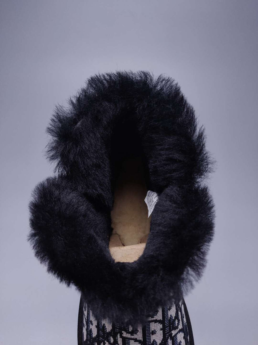 Dior-Inspired Textured Snow Boot — Black | New Arrival | In Stock