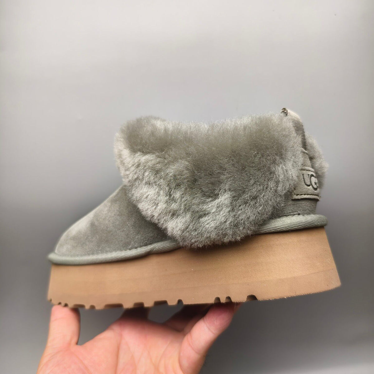 Green Chunky Sole Suede Slip-On Loafers — New Arrival | In Stock