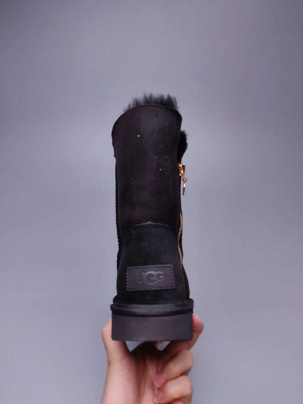 Black Side Zip Mid-Calf Boots — New Arrival | In Stock