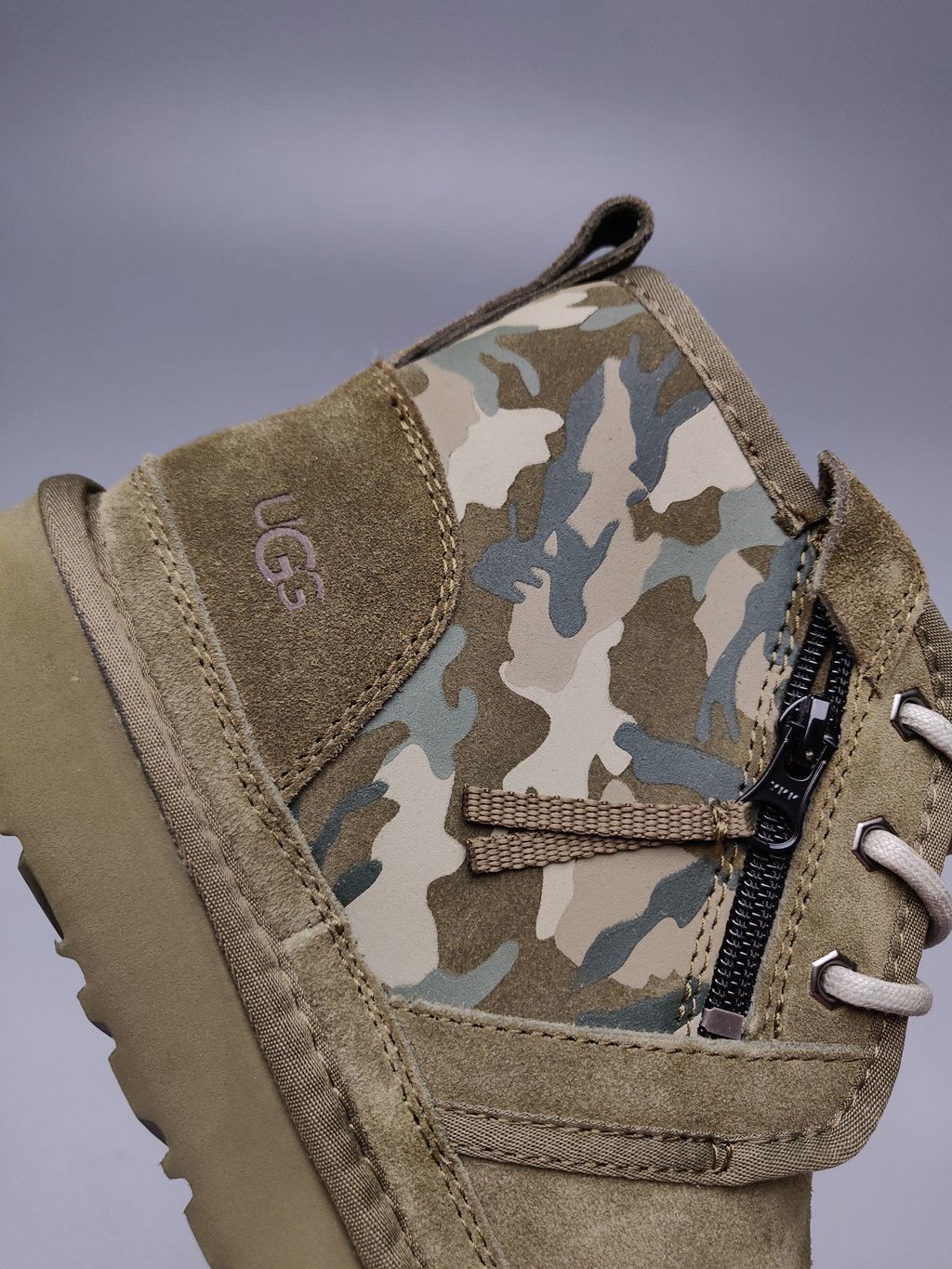 Army Green Camo Color-Block Men’s Sneakers — New Arrival | In Stock