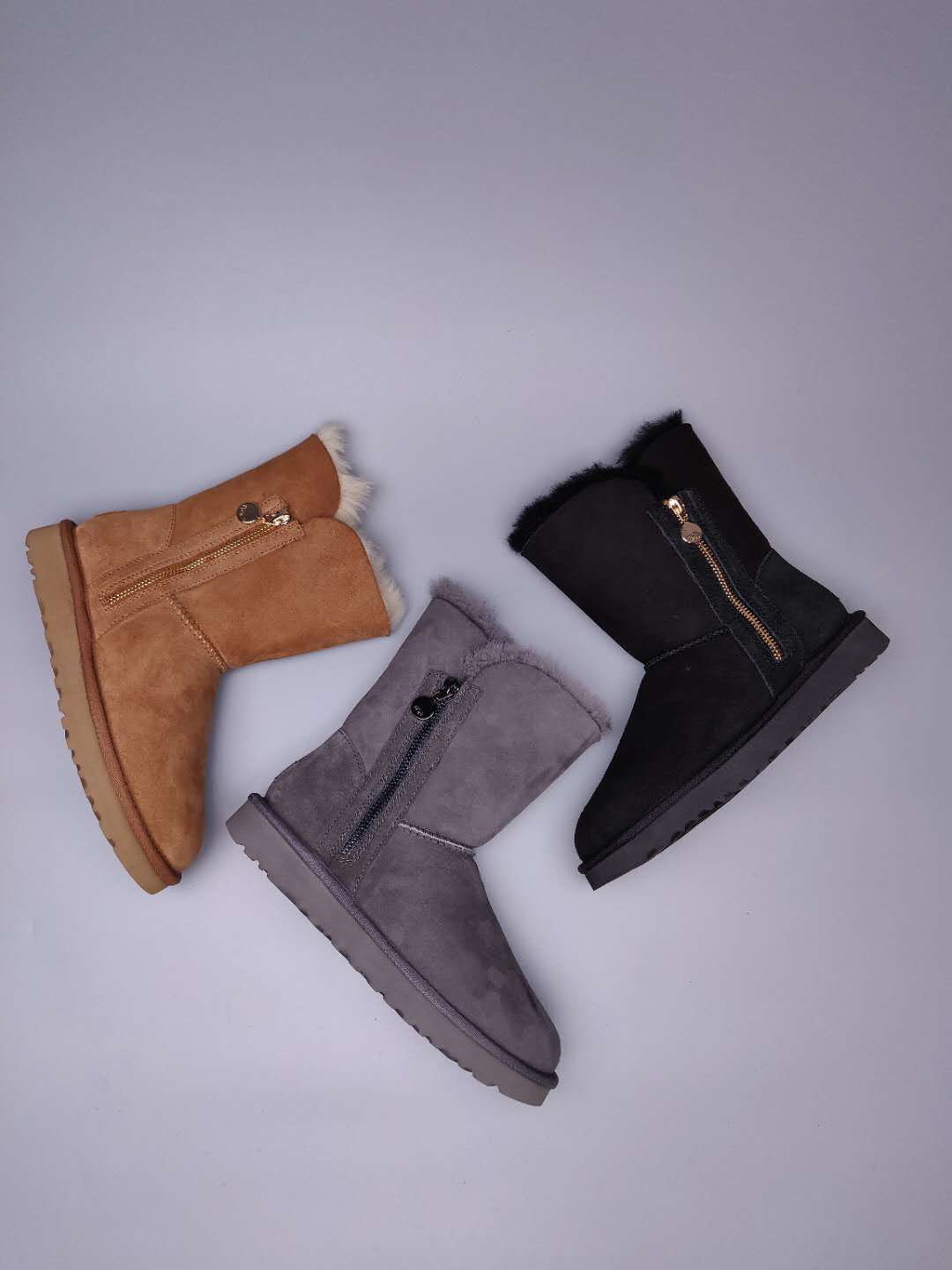 Chestnut Side Zip Mid-Calf Boots — New Arrival | In Stock