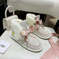 Daisy Chain Ribbon Snow Boot — Milkshake White | New Arrival | In Stock