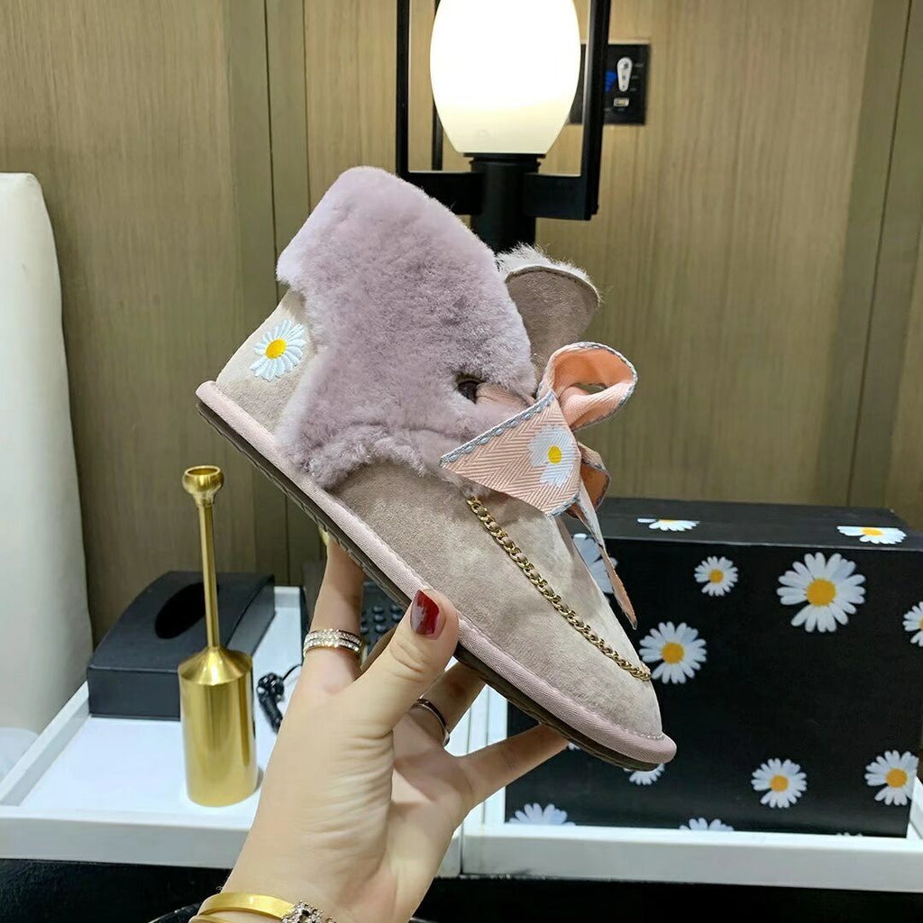 Daisy Chain Ribbon Snow Boot — Dusty Pink | New Arrival | In Stock