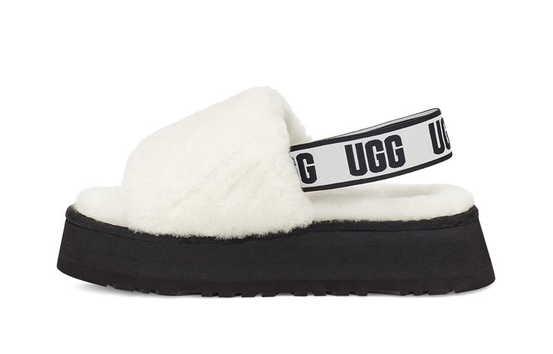 White Disco Fluffy Sandals — New Arrival | In Stock
