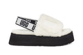 White Disco Fluffy Sandals — New Arrival | In Stock