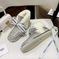 Daisy Crystal Ribbon Snow Boot — Silver White | New Arrival | In Stock