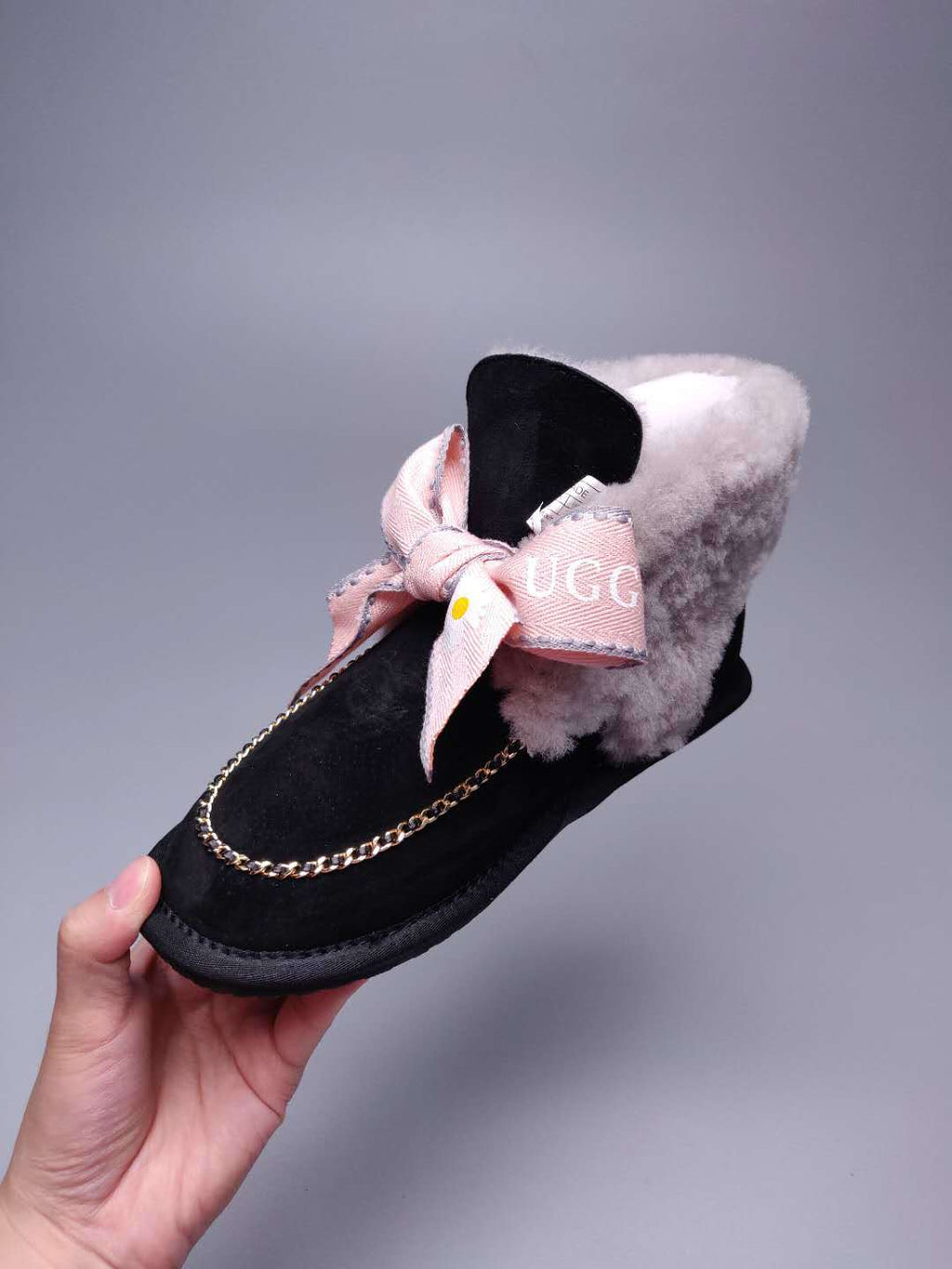 Daisy Chain Ribbon Snow Boot — Black | New Arrival | In Stock