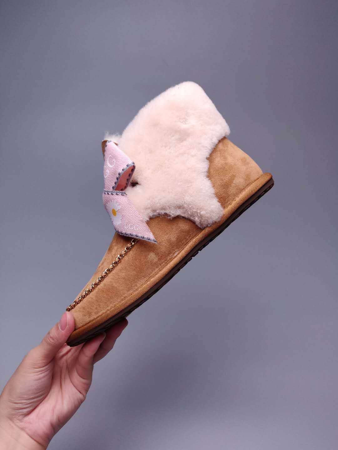 Daisy Chain Ribbon Snow Boot — Chestnut | New Arrival | In Stock