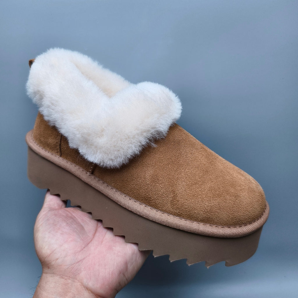 Chestnut Platform Casual Shoes — New Arrival | In Stock