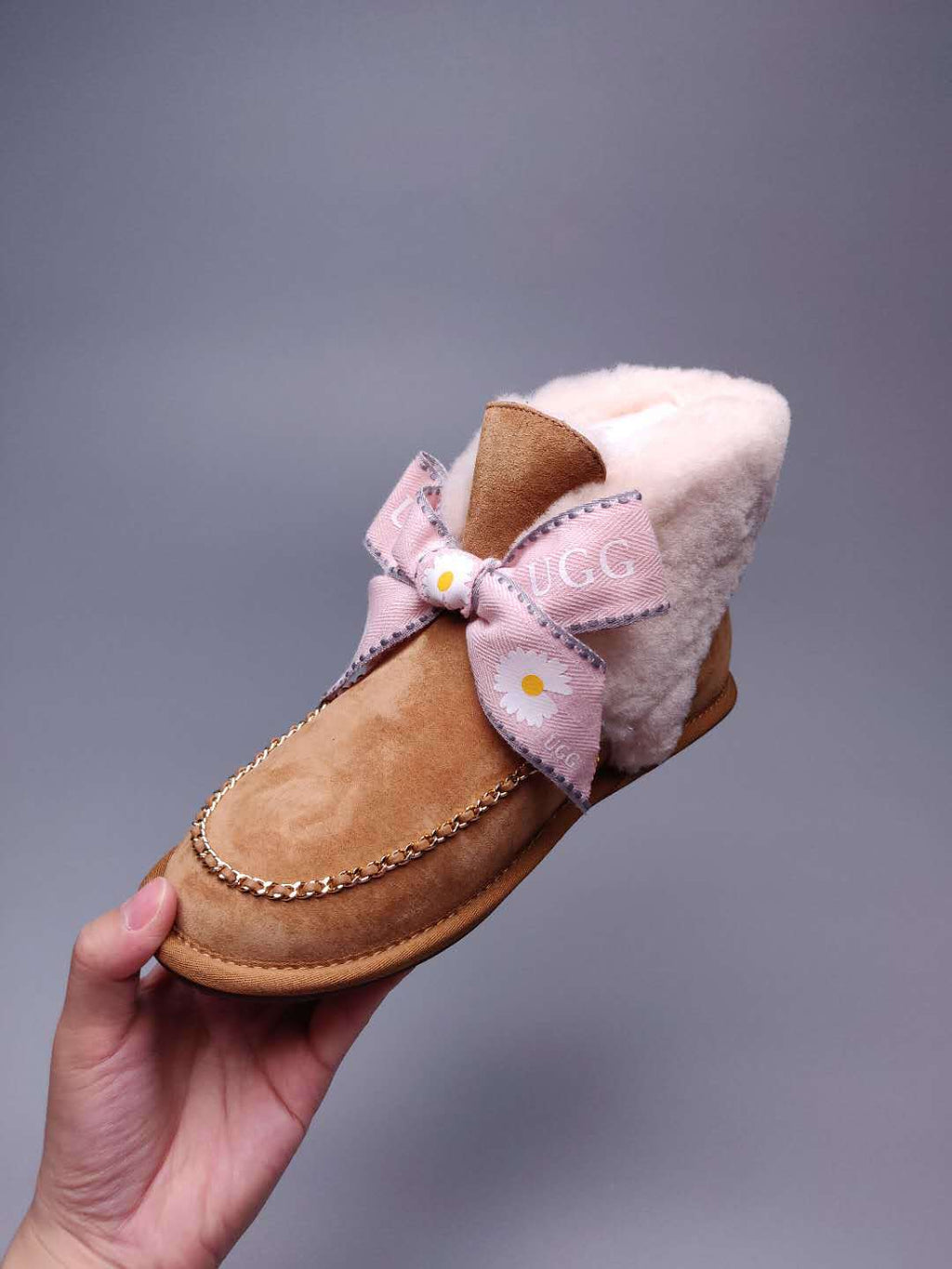 Daisy Chain Ribbon Snow Boot — Chestnut | New Arrival | In Stock
