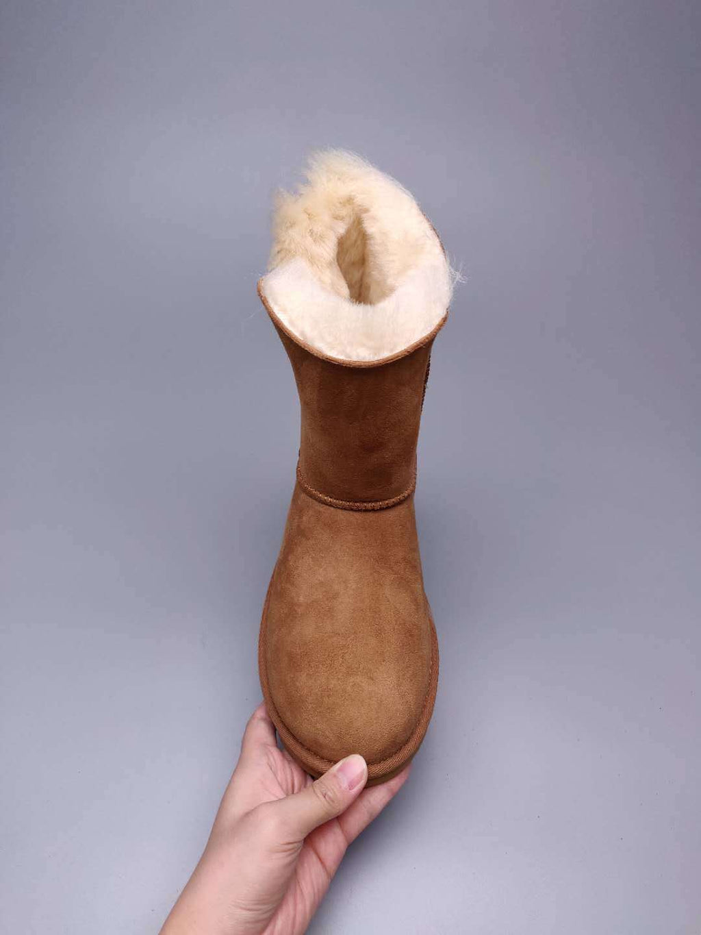 Chestnut Side Zip Mid-Calf Boots — New Arrival | In Stock