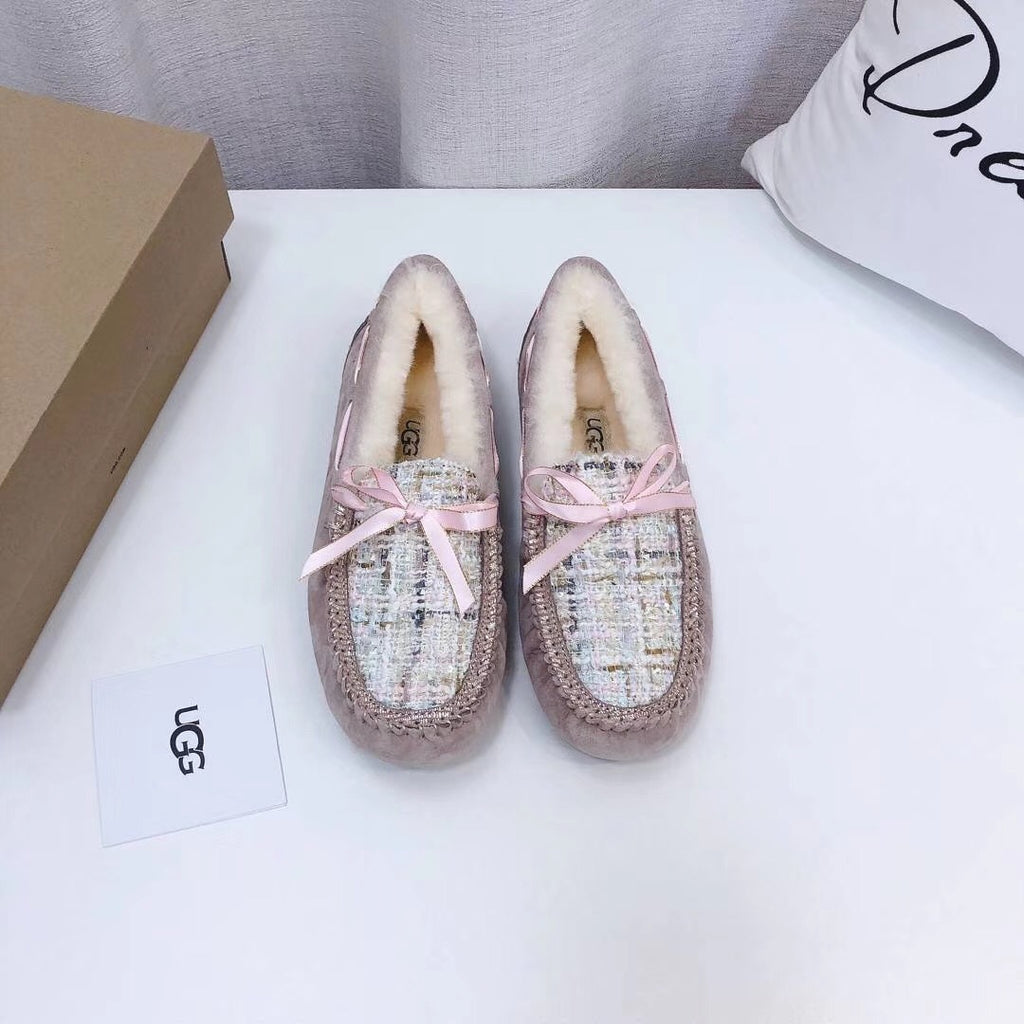 Dusty Pink Chanel-Style Driving Loafers — Sophisticated & Chic | New Arrival | In Stock