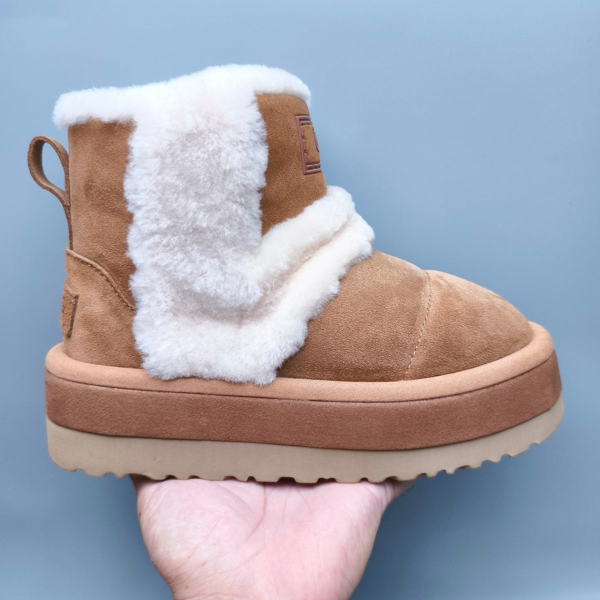 Chestnut Caterpillar Platform Mid-Top Casual Shoes — New Arrival | In Stock