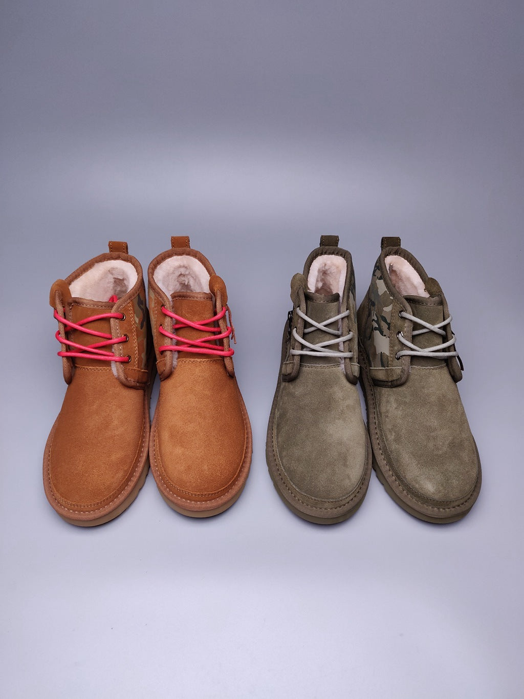 Army Green Camo Color-Block Men’s Sneakers — New Arrival | In Stock