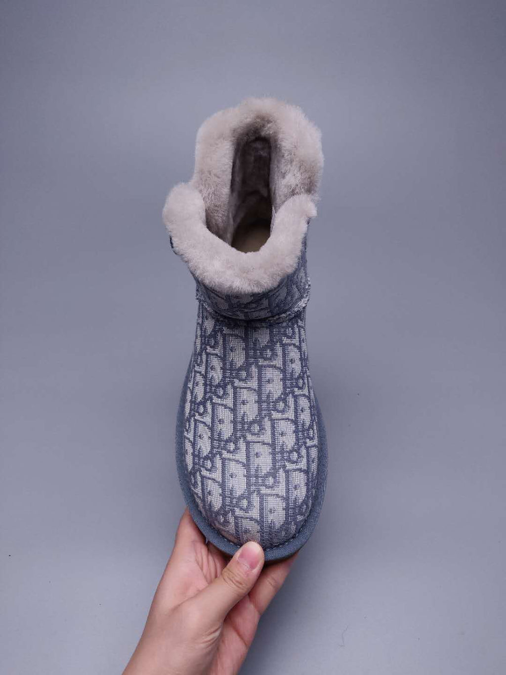 Dior-Inspired Textured Snow Boot — Grey | New Arrival | In Stock