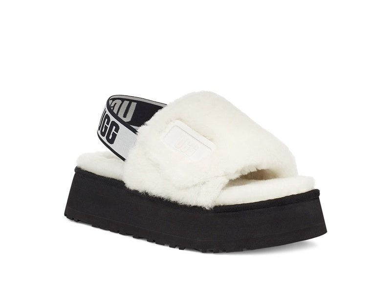 White Disco Fluffy Sandals — New Arrival | In Stock