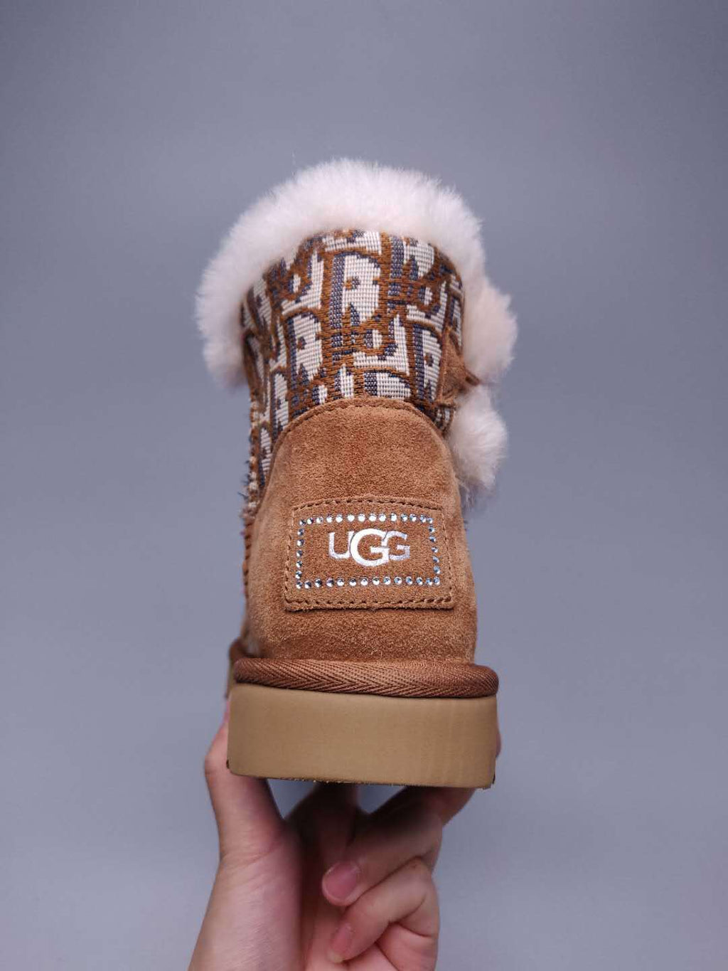 Dior-Inspired Textured Snow Boot — Chestnut | New Arrival | In Stock