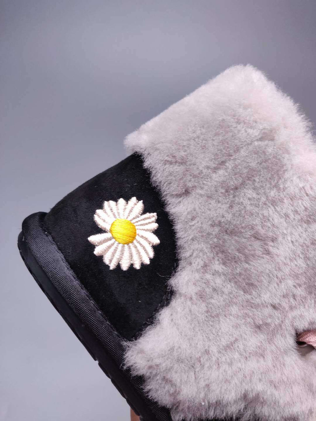 Daisy Chain Ribbon Snow Boot — Black | New Arrival | In Stock