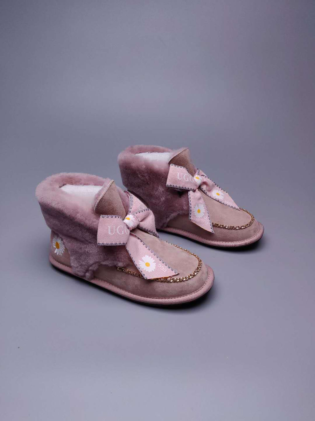 Daisy Chain Ribbon Snow Boot — Dusty Pink | New Arrival | In Stock