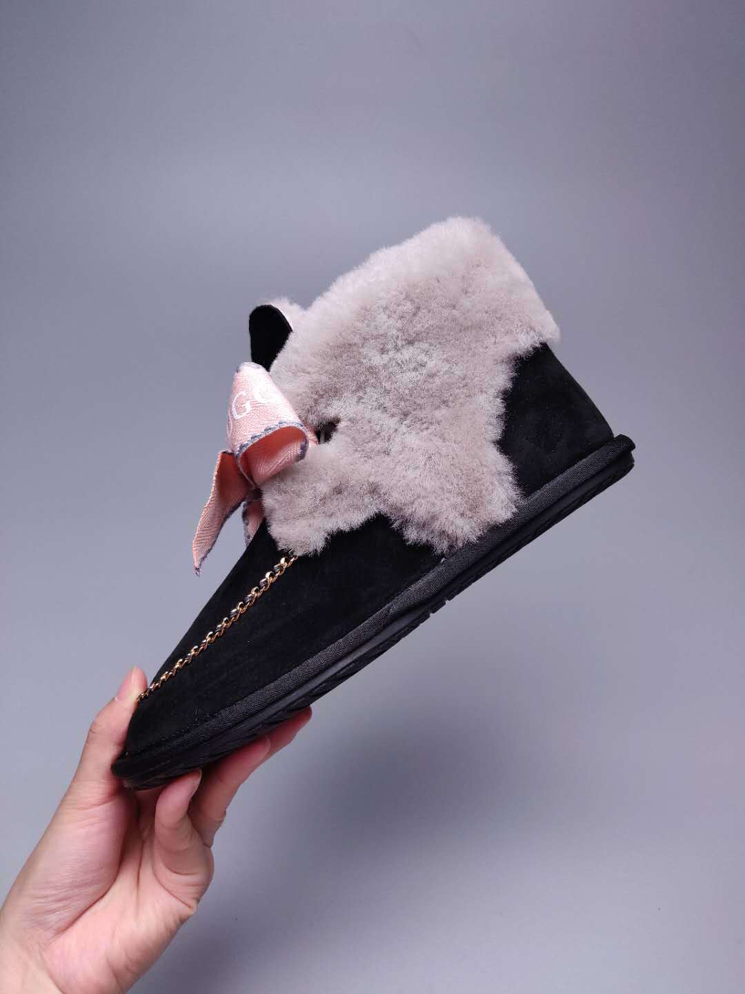 Daisy Chain Ribbon Snow Boot — Black | New Arrival | In Stock