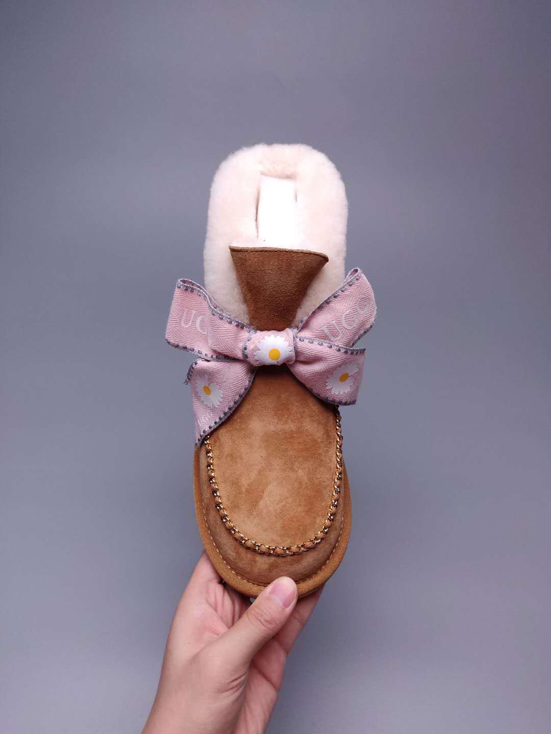 Daisy Chain Ribbon Snow Boot — Chestnut | New Arrival | In Stock