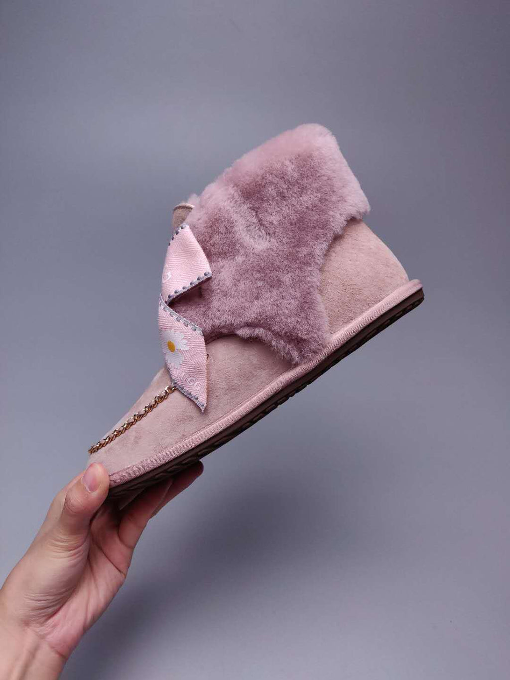 Daisy Chain Ribbon Snow Boot — Dusty Pink | New Arrival | In Stock