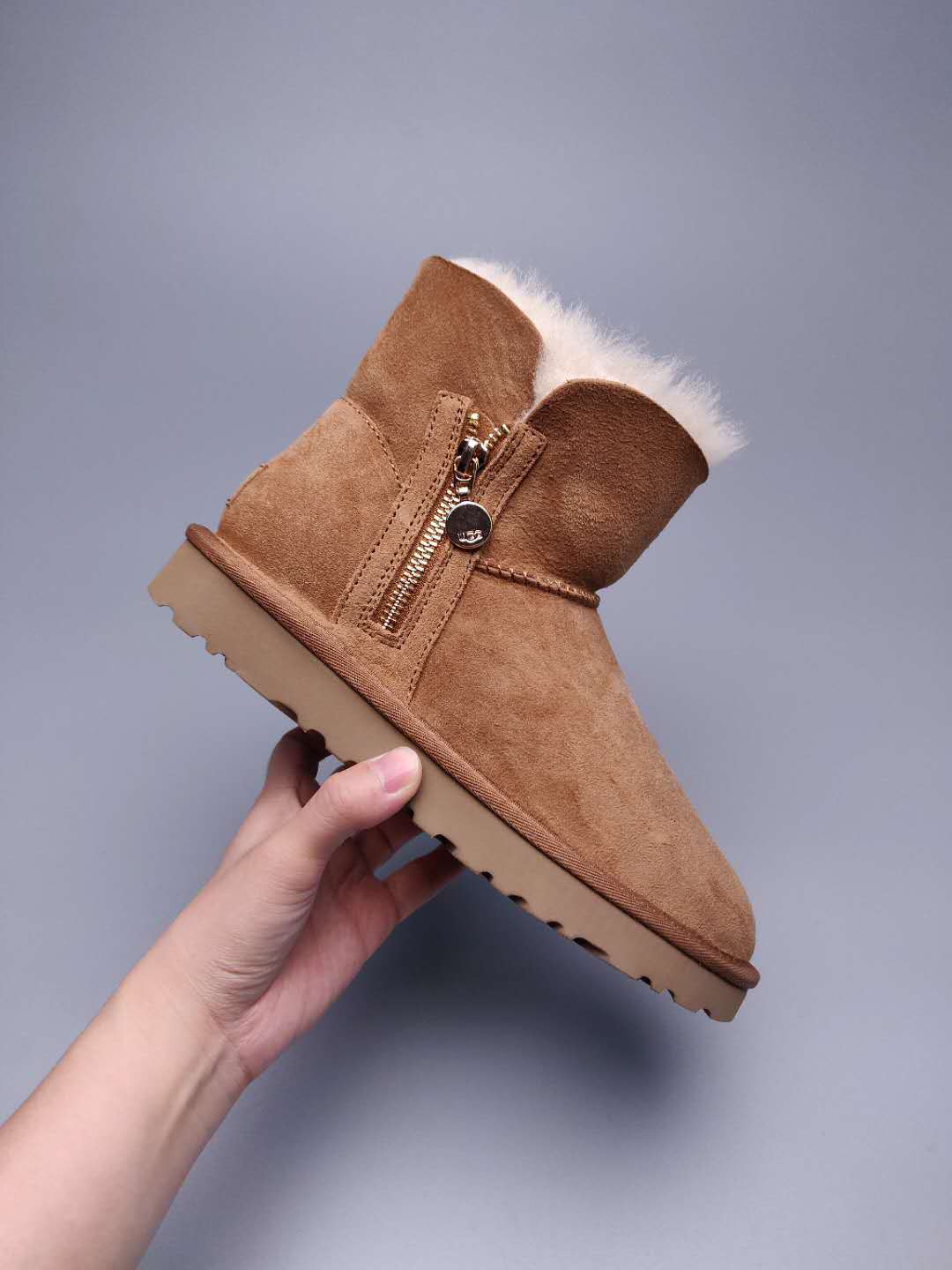 Chestnut Side Zip Ankle Boots — New Arrival | In Stock